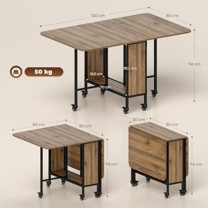 Bridgit Rectangular Dining Table, Light Brown/Black