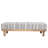 Tatum Mango Wood Bench with Upholstered Top