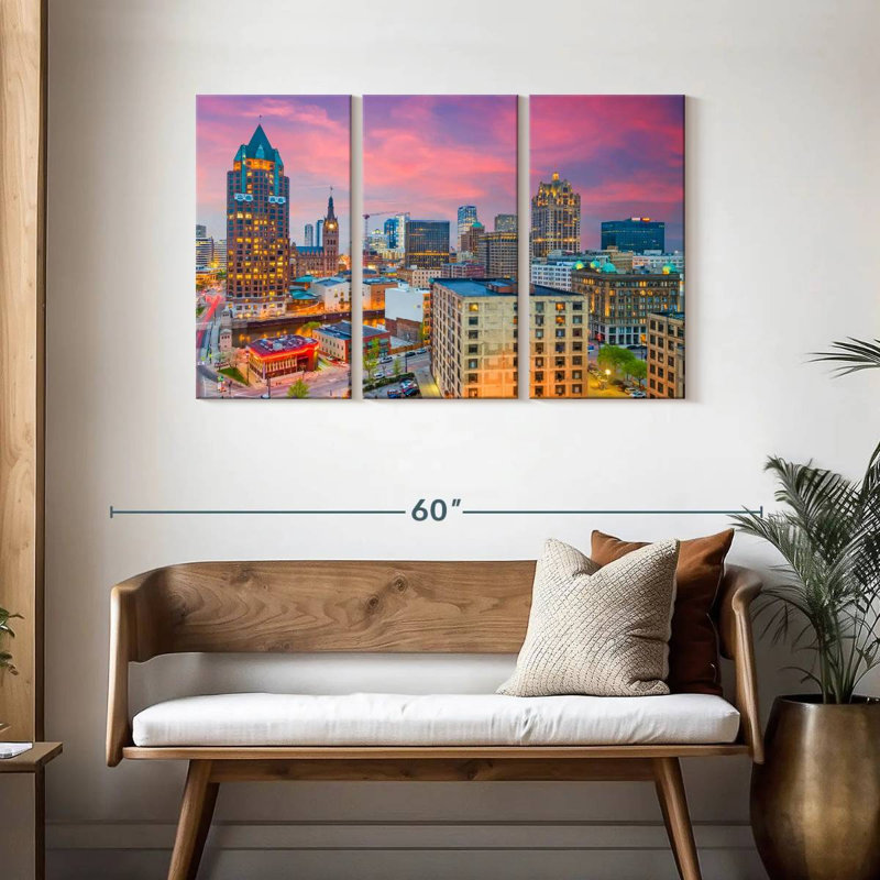 Sirci, paysage pittoresque de Milwaukee, H 28 po x l 45 po