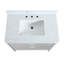 Collection ANDREA - Meuble-lavabo simple encastrable 36 po gris pâle / vert-blanc-pin avec plateau en marbre de Carrare -1032535518-1032535516