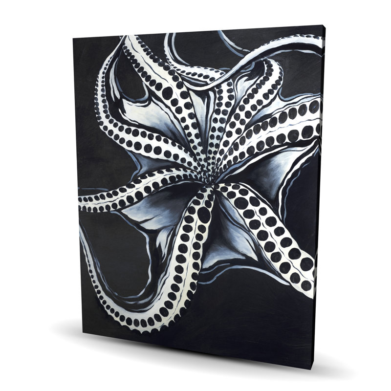 Toile tentacule de pieuvre | Art décoratif bleu aquatique