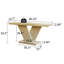 Console de style moderne à 66 pieds en X avec placage en bois massif, table de couloir d'entrée robuste pour les petits espaces, table de chevet étroite de style Mid-Century avec design géométrique et plateau large-1123380275-1123380279-1123380278