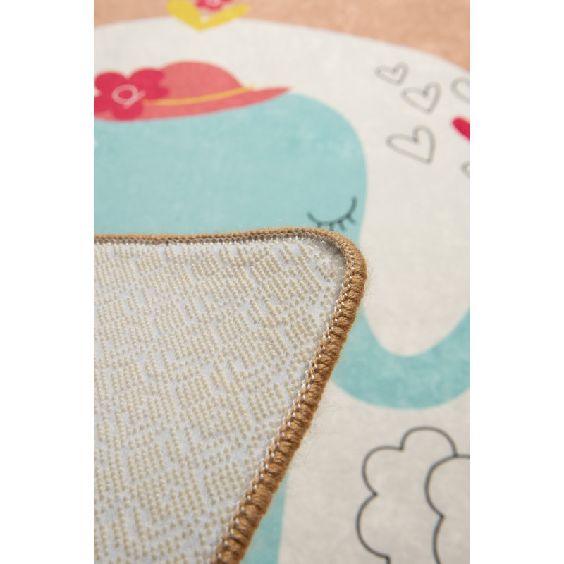 Machine Washable Area Rug, 100% Polyester, 4.6 x 6.2 Feet | Antibacterial, Non-Slip Underside, Pile Height: 0.4 Inches | Durable & Easy Care, Perfect for Living Room, Bedroom, and Dining Areas