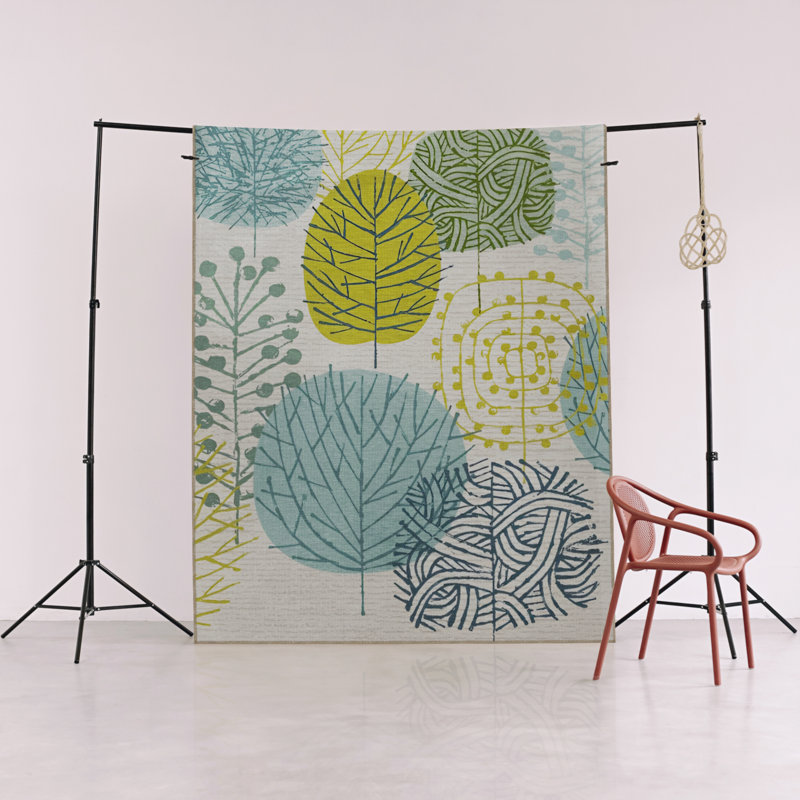 Tapis intérieur / extérieur rectangulaire Duwan, Rectangle 4 pi 11 po x 9 pi 10 po