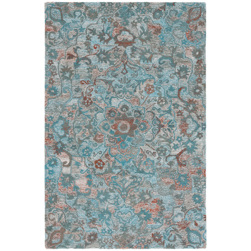 Fredel Tufted Performance Performance Floral Rug, Rectangle 3' x 5'