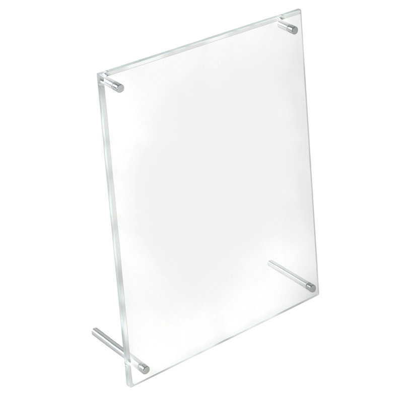 Porte-affiche en acrylique à bords biseautés L 8,5 po x H 11 po, paquet de 2