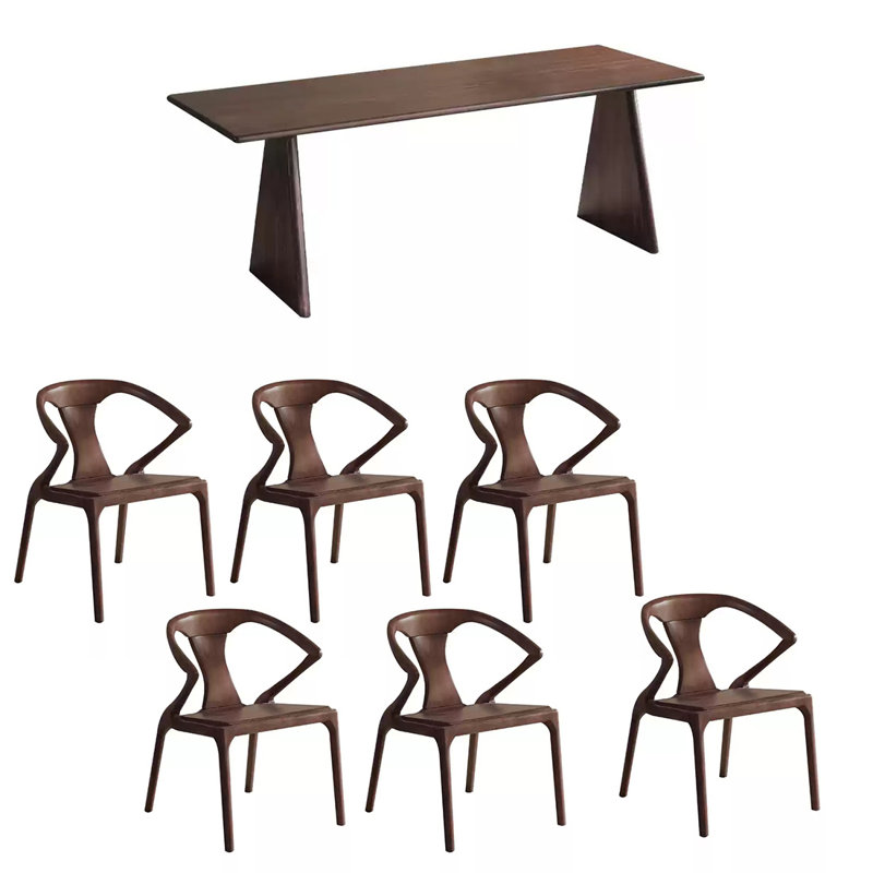 Solid wood modern dining table sets., 29.53"H x 78.74"L x 31.5"W