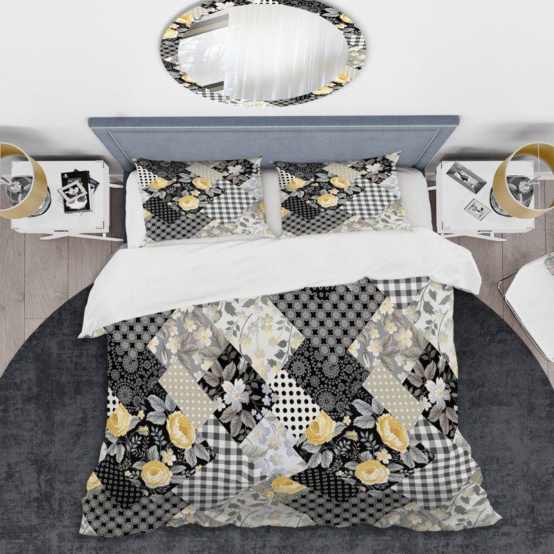 Grey Microfiber Duvet Cover Set, King Duvet Cover + 2 King Shams