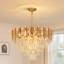Lustre tambour en cristal 8 lumières