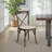 Arquit Series Stackable Wood Cross Back Bistro Dining Chair with Cushion-1004673627