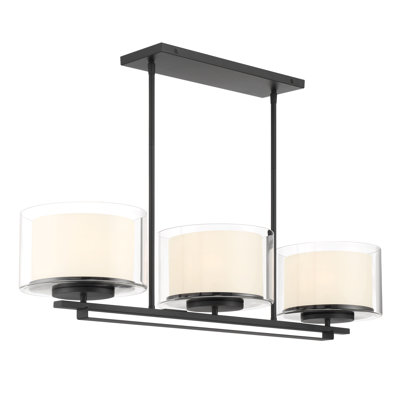Luminaire suspendu charbon sable 3 lumières Buchholtz