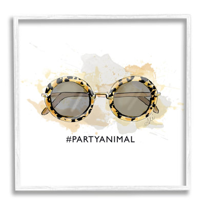 «Party Animal», lunettes de soleil glamour giclées par Alison Petrie