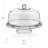 Libbey Selene 6-in-1 Multiuse Glass Server, Punch Bowl, Chip and Dip Bowl, Cake Stand