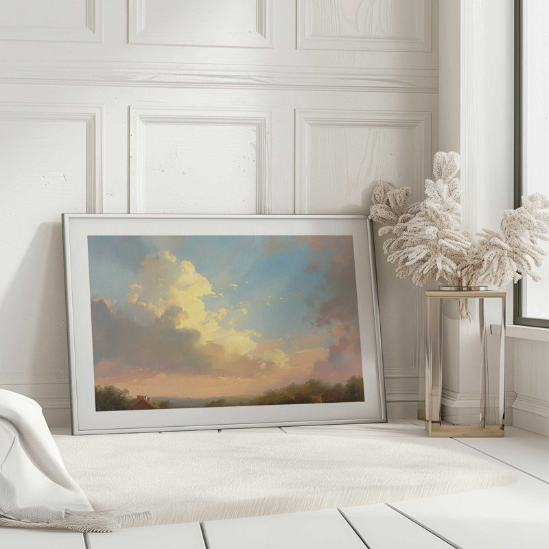 «Peaceful Sky At Sunset», Ciel électrique, H 25,25 po x l 37,25 po