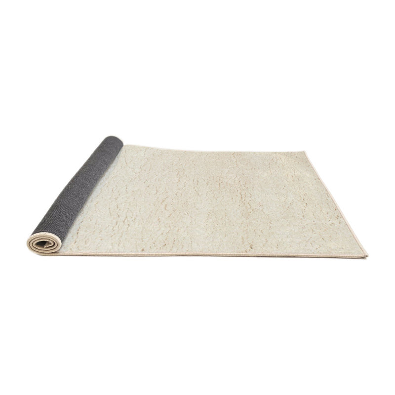 Tapis de zone ivoire contemporaine, Rond 5 pi