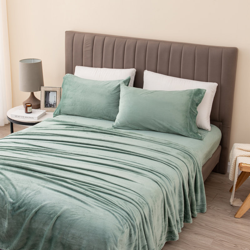 Ensembles de draps en velours ultra doux, Brume de mer, Très grand californien