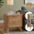 Axe Set Of 2 Drawer Nightstand, Bedside Table With Storage Drawers, Night Stand For Bedroom, End Table Or Side Table For Living Room, 15.6" D X 18.9" W X 21.7" H, Oak