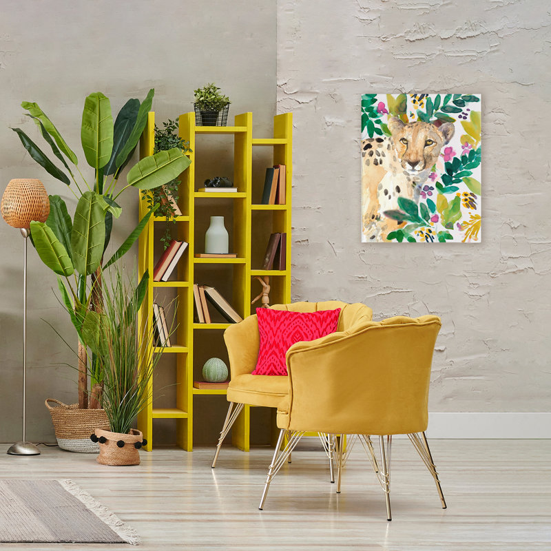 Toile de jardin guépard, par Lanie Loreth, H 30 po x l 24 po