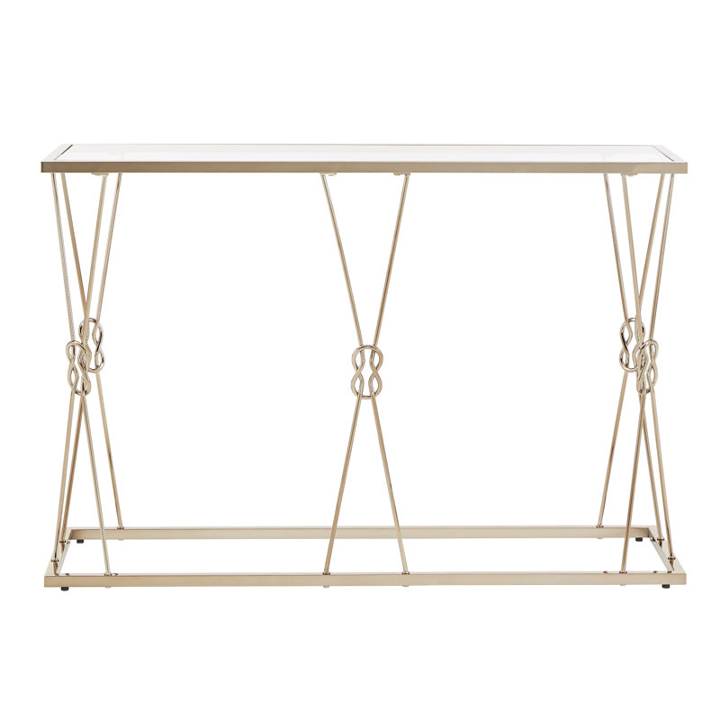 Weinberg 43.5'' Glass Top Console Table