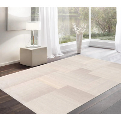 Tapis rectangulaire en laine / soie / coton 8 pi 9 po x 11 pi 9 po Cissell
