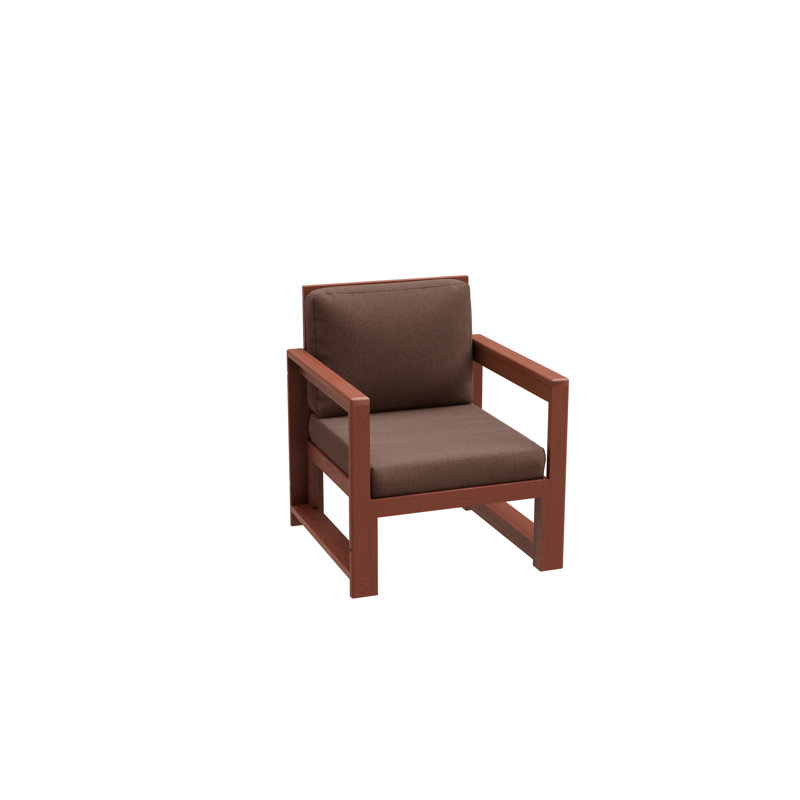 Jaqual Pine Outdoor Lounge Chair, Light Brown, Brown