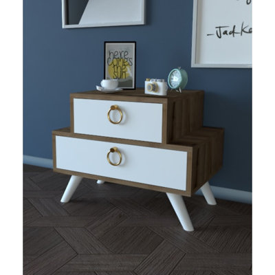 Paradiso 63cm W Particle Board / Chipboard Bedside Table