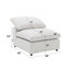 Canapé modulaire en lin ivoire avec repose-pieds 4 pièces Naveen