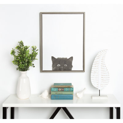 «Black Kitten 2» par Simon Te, reproduction d'art sur toile encadrée