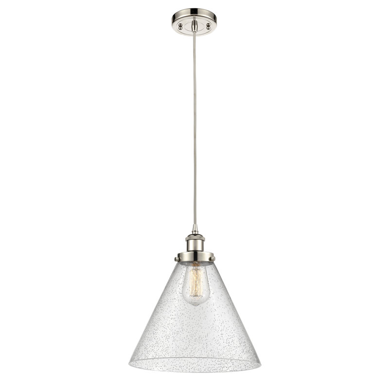 Gendron 1 - Light Single Pendant, No Bulb Included, Seedy, Matte Black