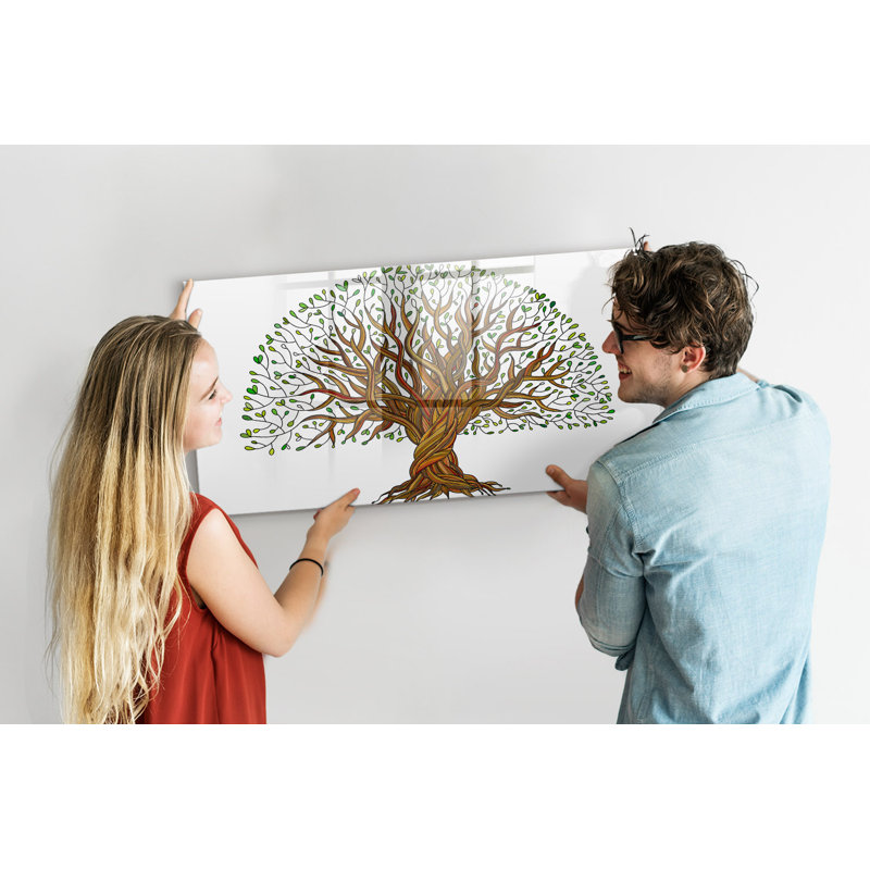 Magnetic Memo Board Whiteboard - 120 x 60 cm - With Marker and Magnets - Root tree