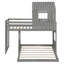 Lit superposé en bois, lit mezzanine avec maisonnette-2103177660