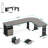 83 Inch L-Shaped Office Desk With 3-Drawer File Cabinet-324663057