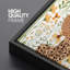 Impression sur toile encadrée de tigre brun avec fleurs sauvages-111653088-111653090