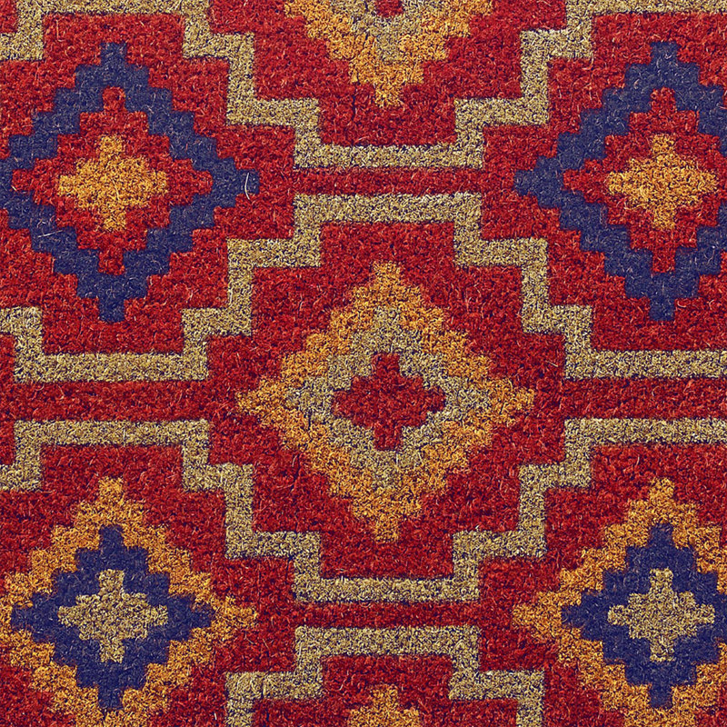 Yaneira Lhasa Kilim Entryway Doormat, 18" W x 30" L, Coir, Coir