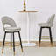 Chaise de bar rotative à 360 °, chaise de bar rembourrée confortable en polyuréthane moderne avec pieds en métal