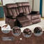 Causeuse inclinable en velours 70,9 po-2029295203