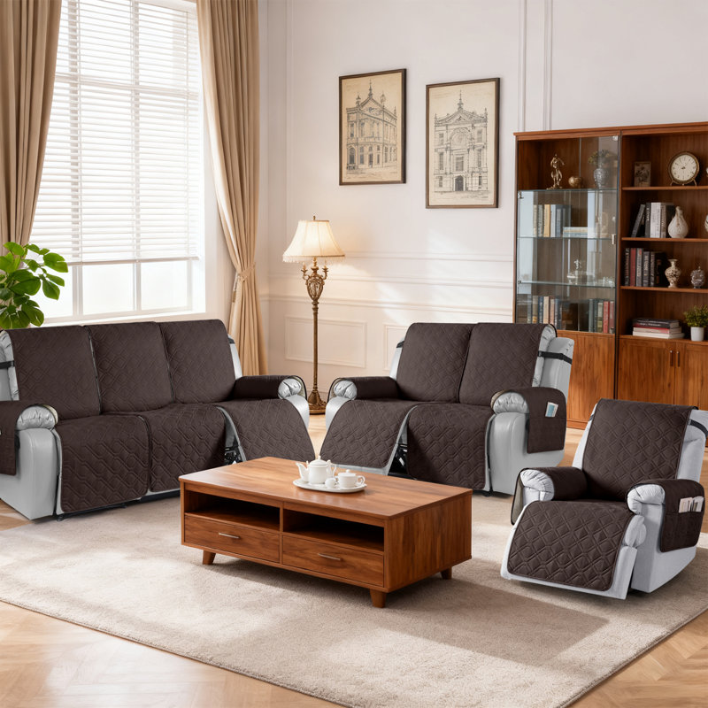 Housses de canapé inclinables imperméables 1 à 2 ou 3 sièges, housse de chaise, housses de canapé antidérapantes avec sangles élastiques pour chiens et animaux de compagnie