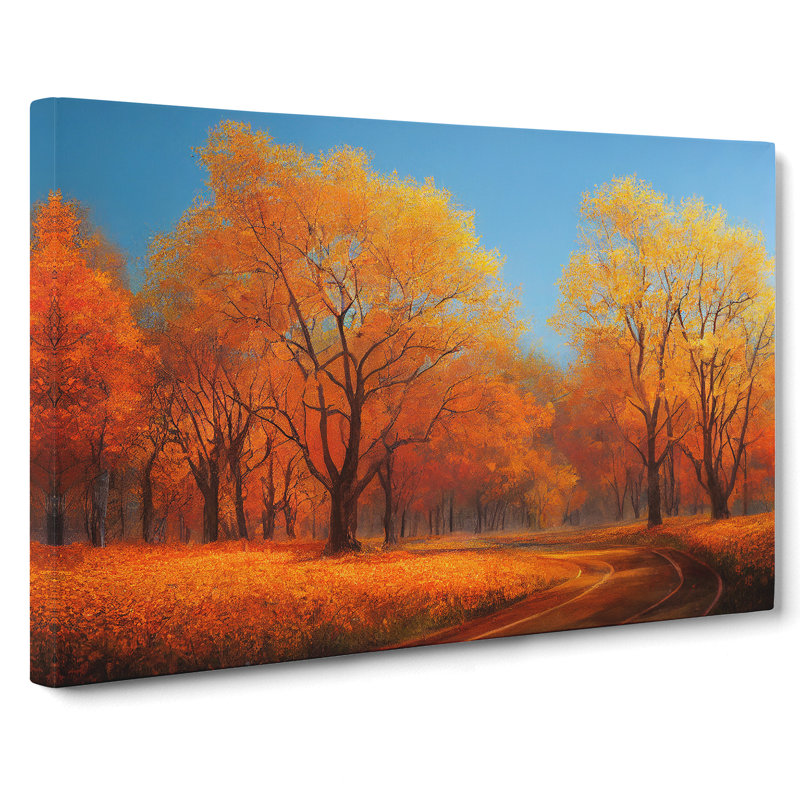 Picturesque Autumn Forest - Wrapped Canvas, 40cm H x 60cm W x 3cm D