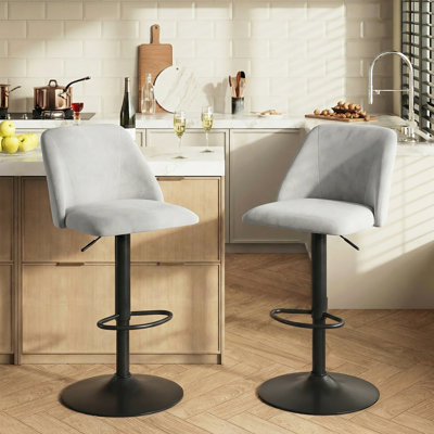 Nouveau tabouret de bar et de comptoir pivotant à hauteur réglable avec repose-pieds