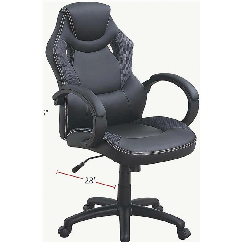 Chaise de bureau rembourrée 1pc, Noir