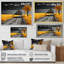 Photographie de campagne monochrome sur fond jaune et gris sur toile-97020317-97020361