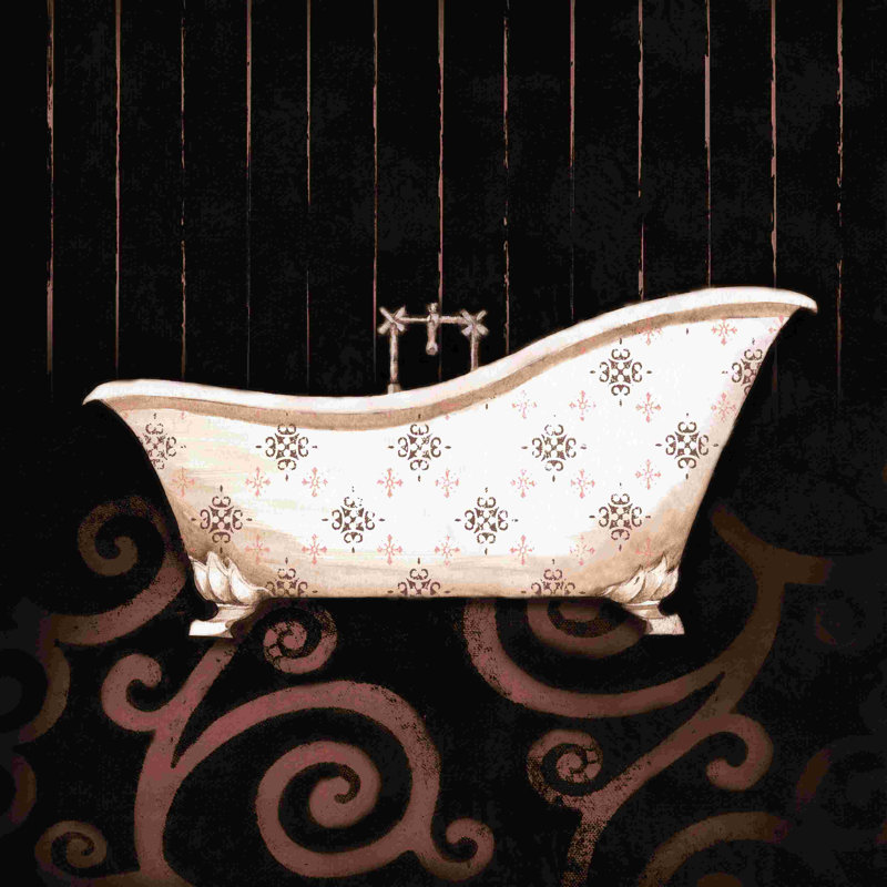 Baignoire tourbillon rose 1, H 36 po x l 36 po