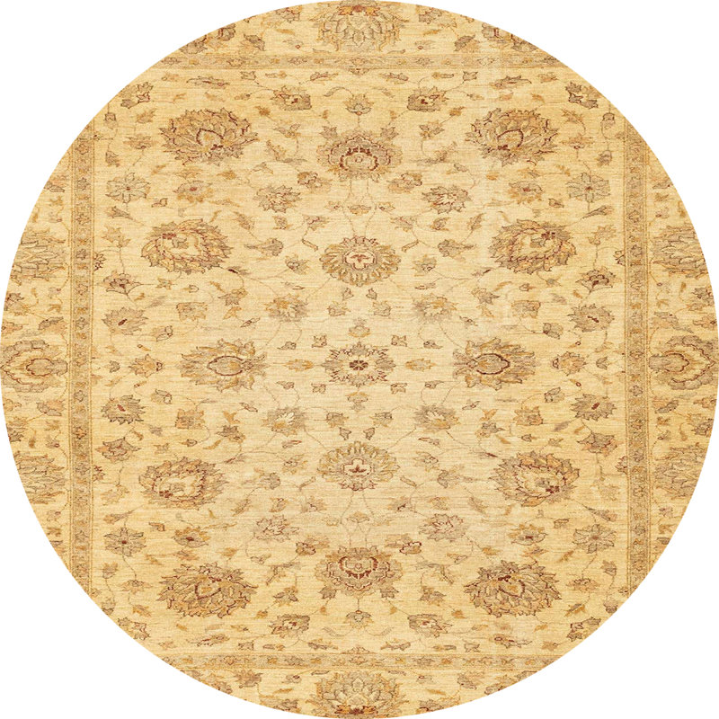 Wool Abstract Indoor Rug, Round 6'