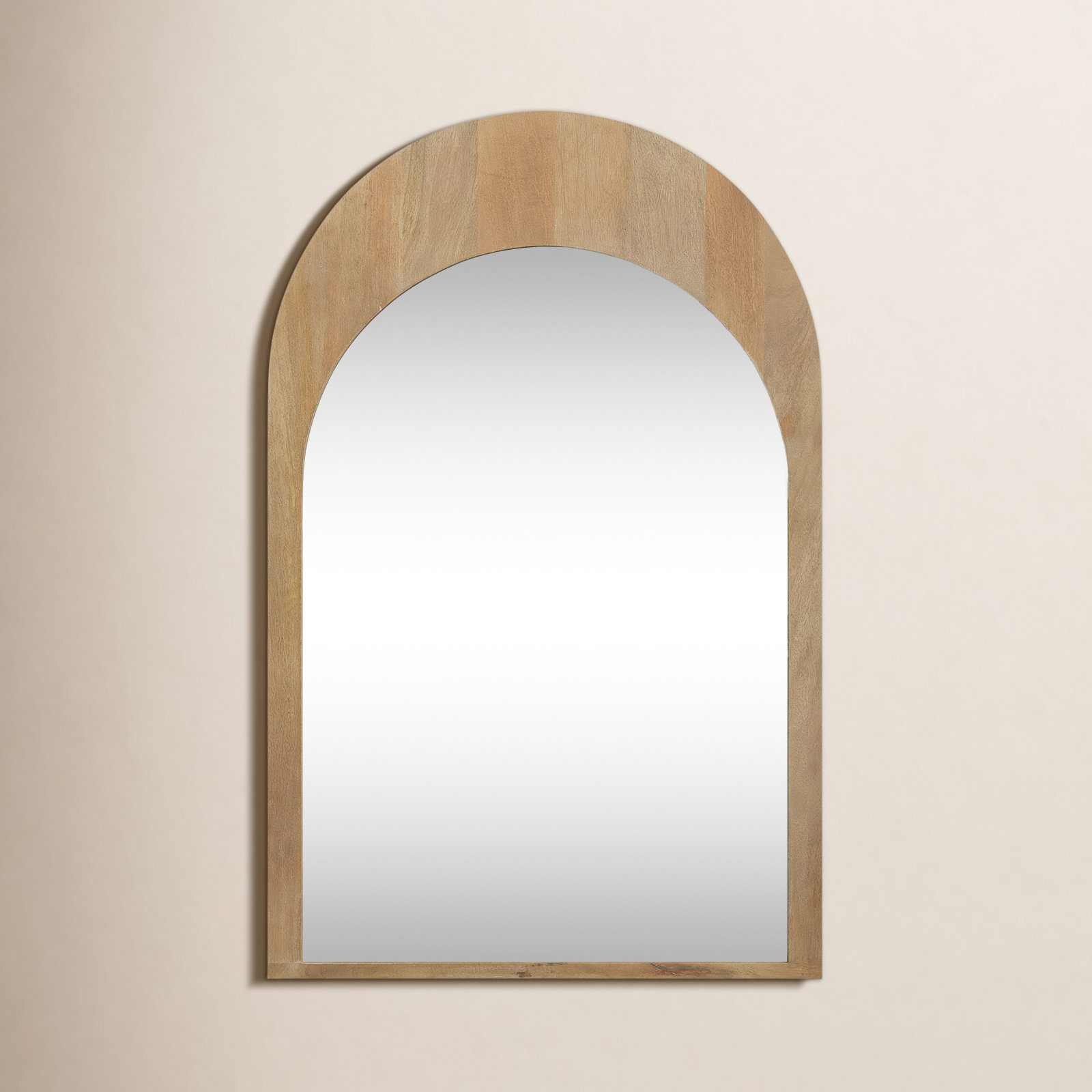 Vixe 42" Mango Accent Mirror, Light Brown, 36" x 23"