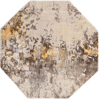 Tapis abstrait brun Fuse