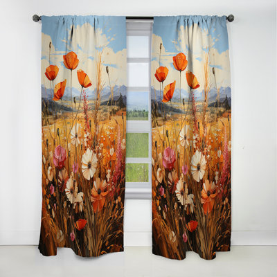 Rideau occultant en velours Alta - Seasonal Flowers - 1 panneaux