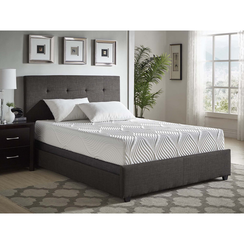 Matelas de lit en mousse viscoélastique imprégnée de gel, ferme, blanc, matelas dans une boîte, Très grand californien