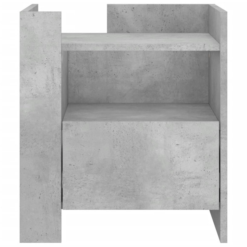 Anagrace 45 cm W Bedside Table, Concrete Grey