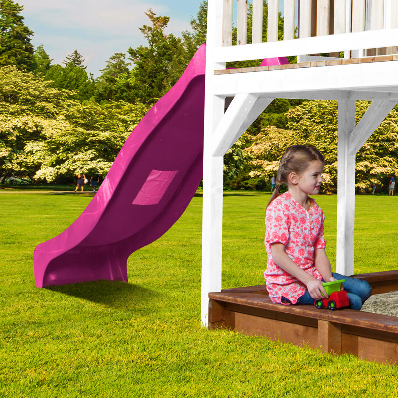 Liam AXI Hemlock Swing Set with 1 Swing(s) , 1 Slide(s), Purple, Brown/White
