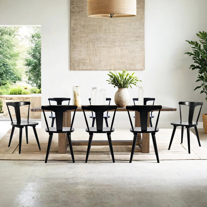 Maybelin Modern Solid Wood Dining Chair , 8